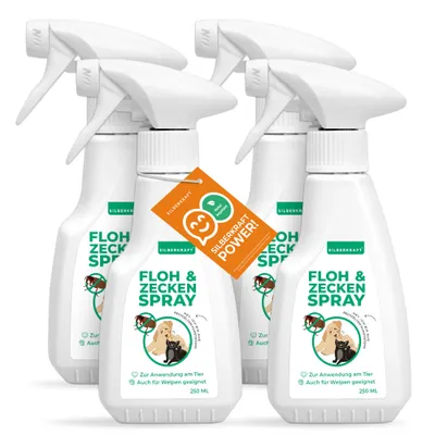 SILBERKRAFT Spray anti-puces et tiques pour chiens et chats