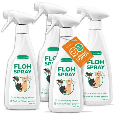 SILBERKRAFT Spray anti-puces pour chiens et chats