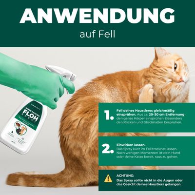 SILBERKRAFT Spray anti-puces pour chiens et chats