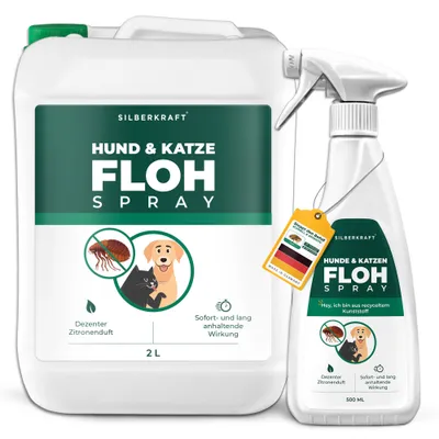 SILBERKRAFT Spray anti-puces pour chiens et chats