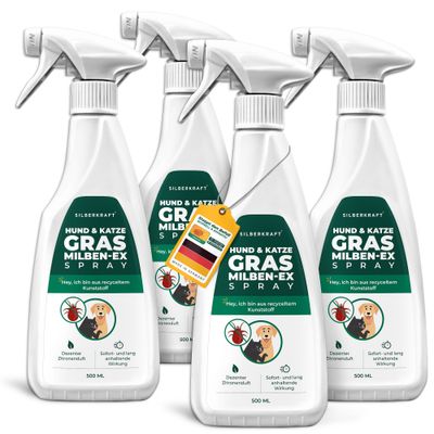 SILBERKRAFT Anti-acariens de l'herbe pour chien et chat