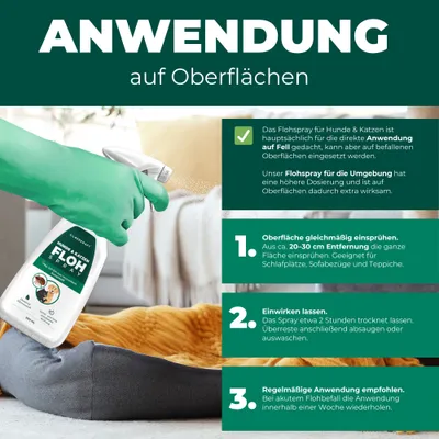 SILBERKRAFT Spray anti-puces pour chiens et chats