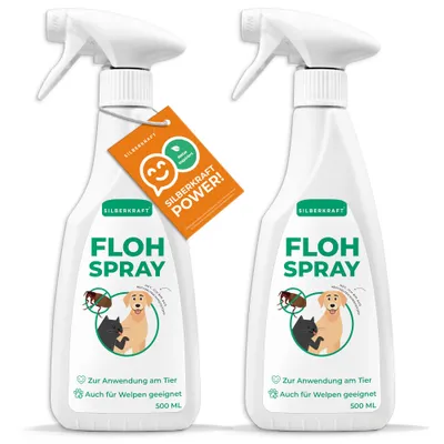 SILBERKRAFT Spray anti-puces pour chiens et chats