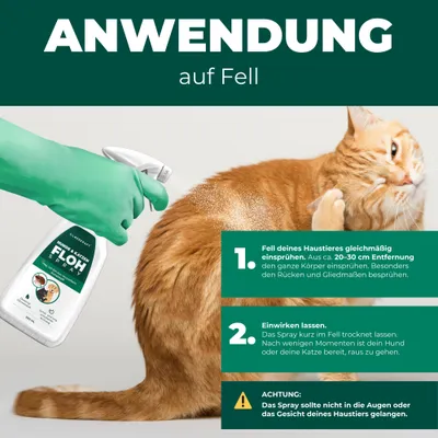 SILBERKRAFT Spray anti-puces pour chiens et chats