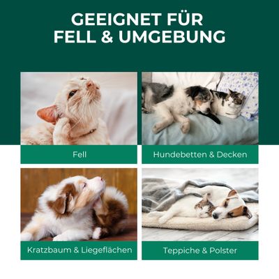 SILBERKRAFT Spray anti-puces et tiques pour chiens et chats