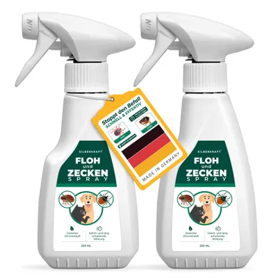 SILBERKRAFT Spray anti-puces et tiques pour chiens et chats SILBERKRAFT Spray anti-puces et tiques pour chiens et chats
