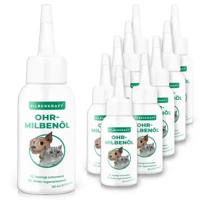 SILBERKRAFT Huile contre les acariens des oreilles pour chien et chat