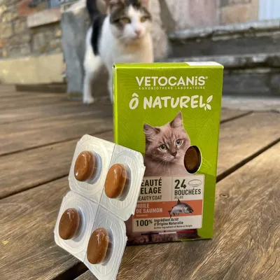Vetocanis, Lot de 3 Compléments Alimentaires Beauté Pelage pour Chat