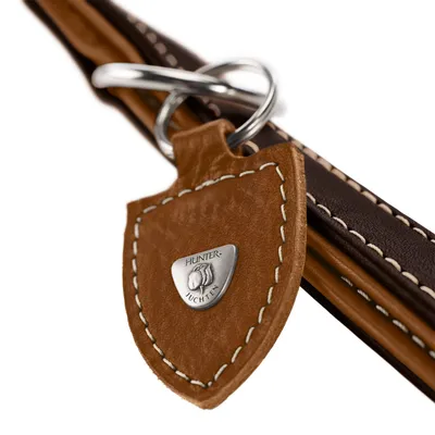 HUNTER Laisse réglable Tara, cognac/brun foncé