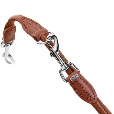 HUNTER Laisse réglable Round & Soft Canadian Up, cognac