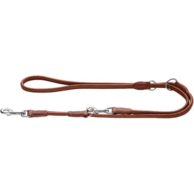 HUNTER Laisse réglable Round & Soft Canadian Up, cognac