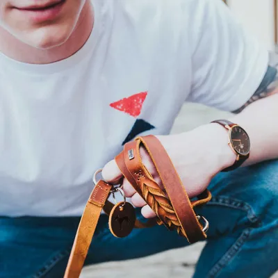 HUNTER Laisse réglable Solid Education, bleu