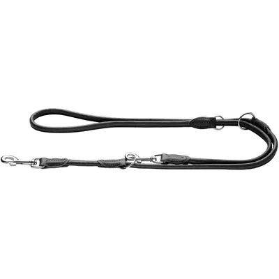 HUNTER Laisse réglable Round & Soft Canadian Up, noir