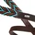 HUNTER Laisse réglable Solid Education Cord, marron foncé/turquoise