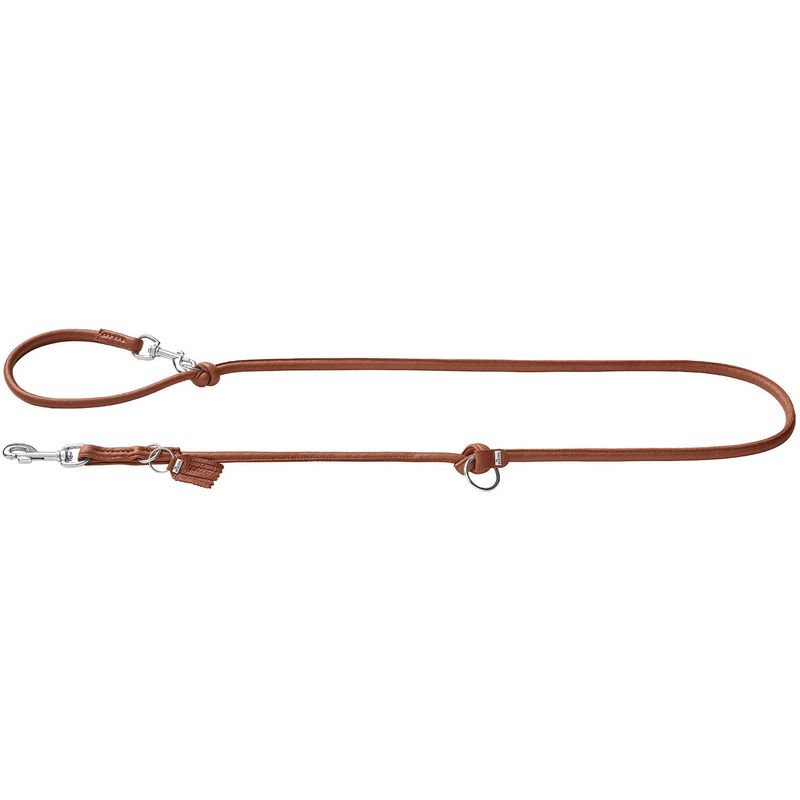 HUNTER Laisse réglable Round & Soft München, cognac