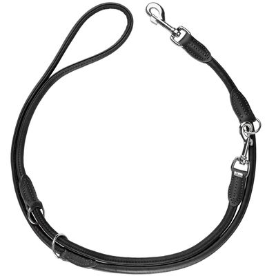 HUNTER Laisse réglable Round & Soft Canadian Up, noir
