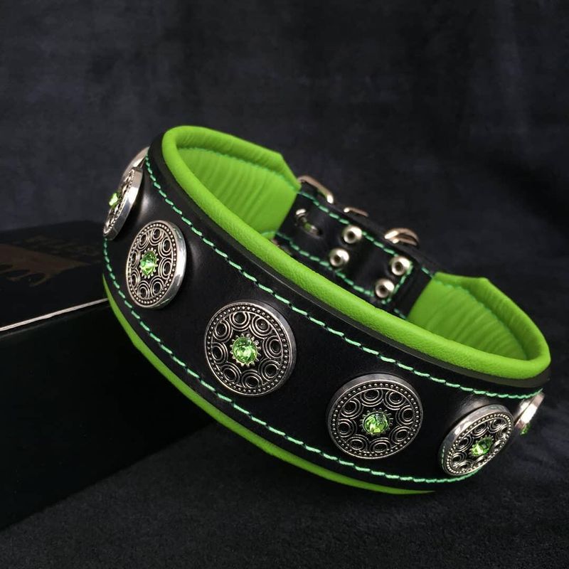 Bijou Halsband in Schwarz / Grün