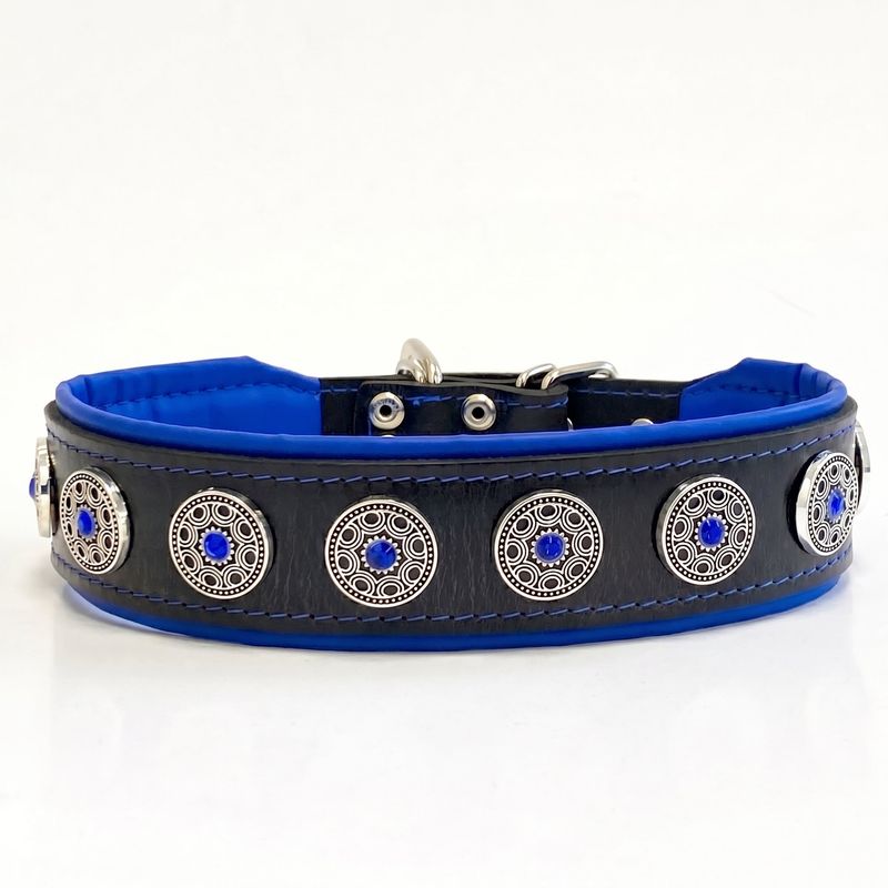 Bijou Halsband in Schwarz / Blau