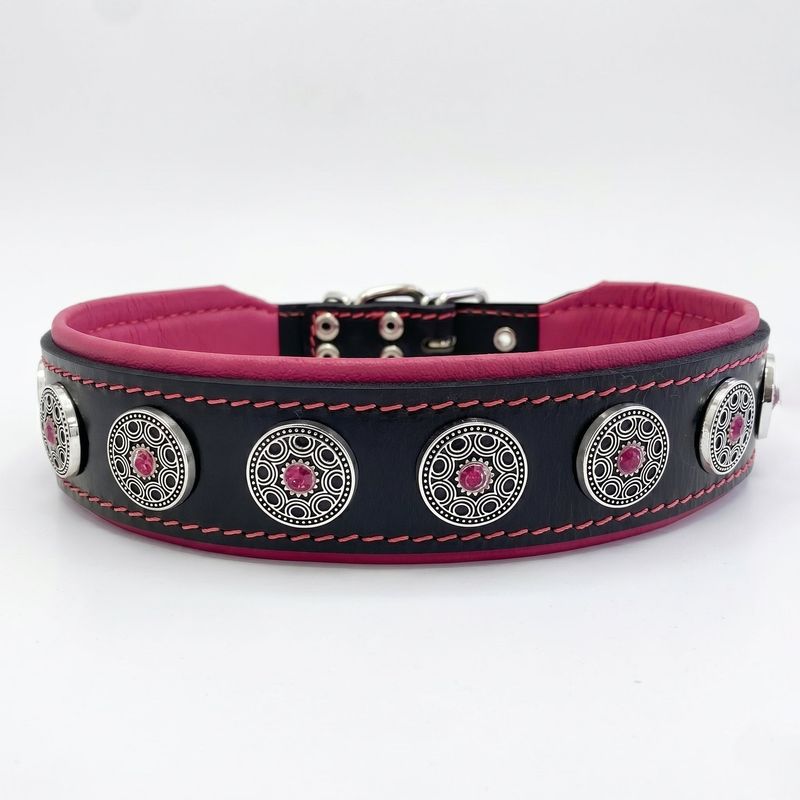 Bijou Halsband in schwarz/pink