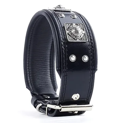 Bestia Custom Dog Gear - Le collier Eros Noir et Noir Bestia Custom Dog Gear - Le collier Eros Noir et Noir