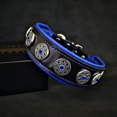 Bestia Custom Dog Gear - Le collier Bijou Noir et Bleu