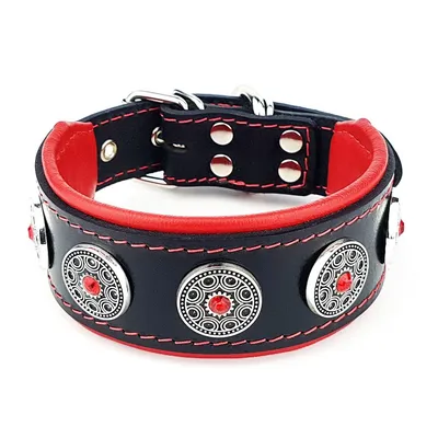 Bestia Custom Dog Gear - Le collier Bijou Noir et Rouge Bestia Custom Dog Gear - Le collier Bijou Noir et Rouge