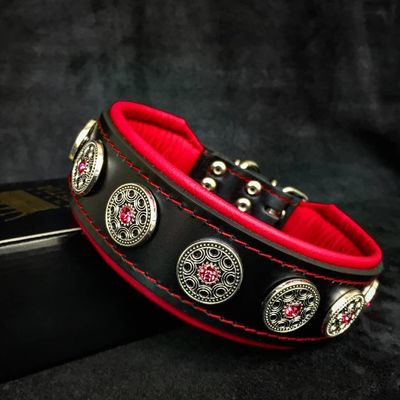 Bijou Halsband in schwarz /rot