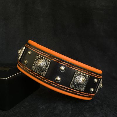 Eros Halsband in Schwarz / Orange