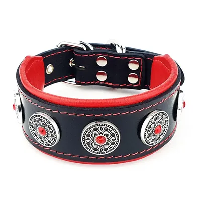 Bestia Custom Dog Gear - Le collier Bijou Noir et Rouge Bestia Custom Dog Gear - Le collier Bijou Noir et Rouge