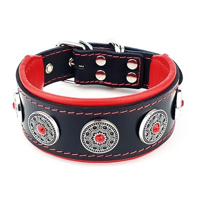 Bestia Custom Dog Gear - Le collier Bijou Noir et Rouge