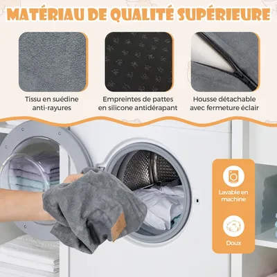 GIANTEX Escalier pour Chien 3 Marches avec Fond Antidérapant