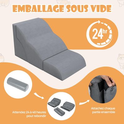 GIANTEX Escalier pour Chien 3 Marches avec Fond Antidérapant