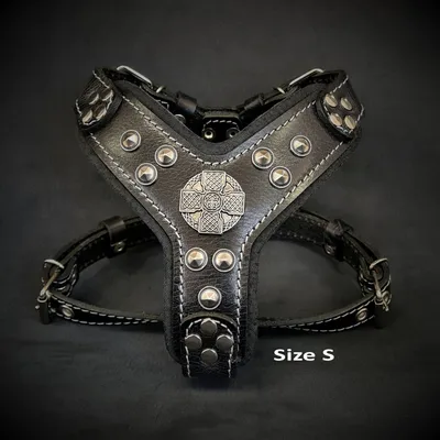 Bestia Custom Dog Gear - Harnais Maximus Noir et Argent