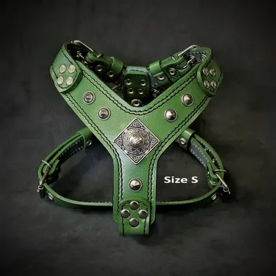 Bestia Custom Dog Gear - Le harnais Eros vert Bestia Custom Dog Gear - Le harnais Eros vert