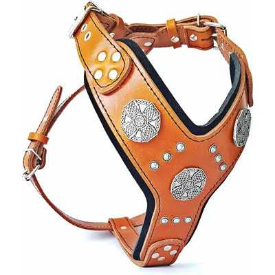 Bestia Custom Dog Gear - Le harnais Maximus marron et argent Bestia Custom Dog Gear - Le harnais Maximus marron et argent