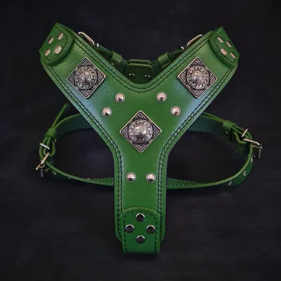 Bestia Custom Dog Gear - Le harnais Eros vert