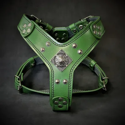 Bestia Custom Dog Gear - Le harnais Eros vert