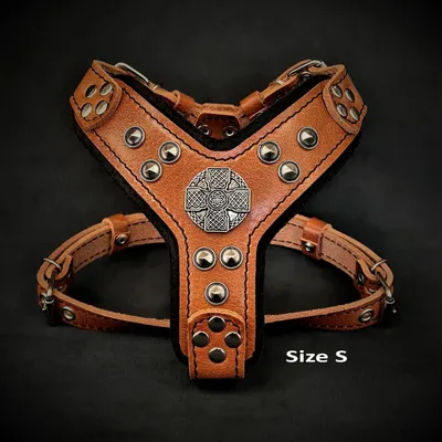 Bestia Custom Dog Gear - Le harnais Maximus marron et argent