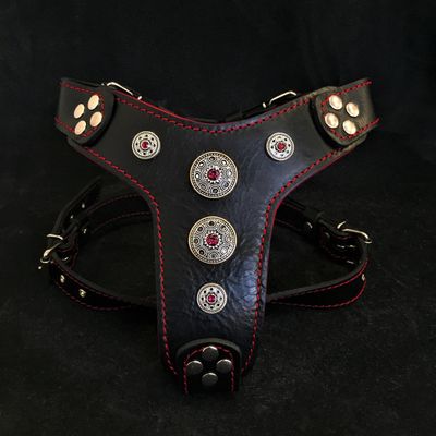 Bijou harness Black & Red for big dogs