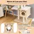 GIANTEX Arbre à Chat XXL en Bois avec Poteaux en Sisal