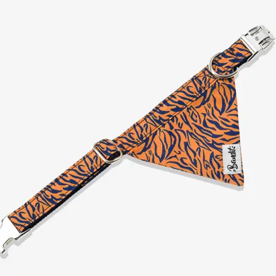 French Bandit - Bandana tigré orange et bleu