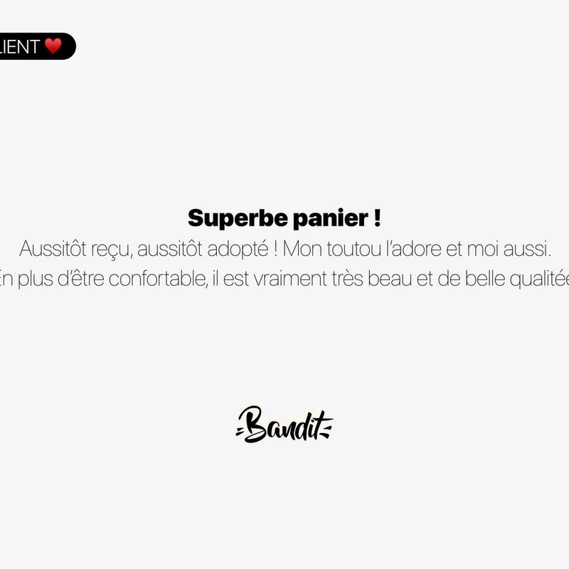 French Bandit - Panier pour chien