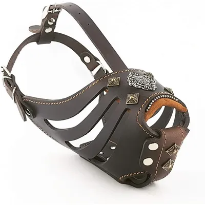 Bestia Custom Dog Gear - Muselière Aztec Basket Marron Bestia Custom Dog Gear - Muselière Aztec Basket Marron