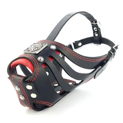 Bestia Custom Dog Gear - Muselière panier Eros Noir et Rouge Bestia Custom Dog Gear - Muselière panier Eros Noir et Rouge