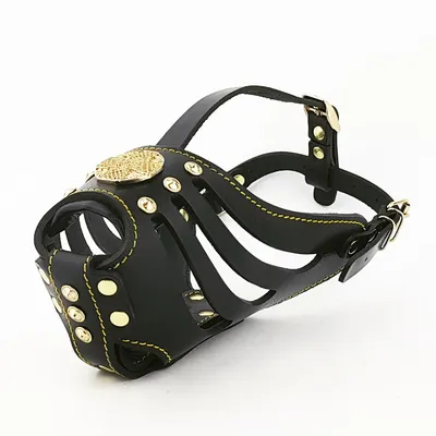 Bestia Custom Dog Gear - Muselière Maximus Basket Noir/Or