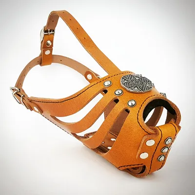 Bestia Custom Dog Gear - Muselière Maximus Basket Marron/Argent