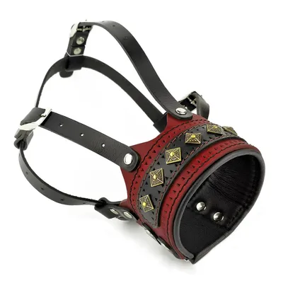 Bestia Custom Dog Gear - Muselière en cuir Balteus Rouge Bestia Custom Dog Gear - Muselière en cuir Balteus Rouge