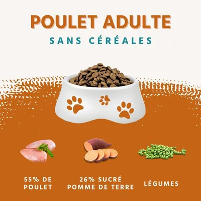 Wildfang® Croquettes pour adultes au poulet et aux herbes - sans céréales
