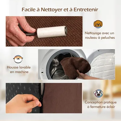 Giantex Escalier pour Chien Chat à 3 Marches, en Éponge Haute Densité