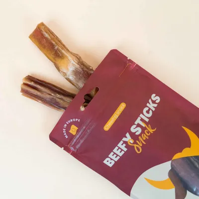 Dog Chef Beefy Sticks – Leckerli aus 100 % Rind für Hunde